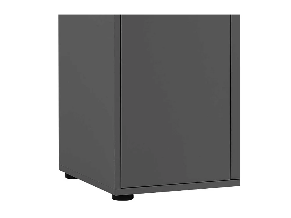 Büroschrank Schrank Büro mit Kunststoffgriffen und Holzwerkstoff Oberfläche