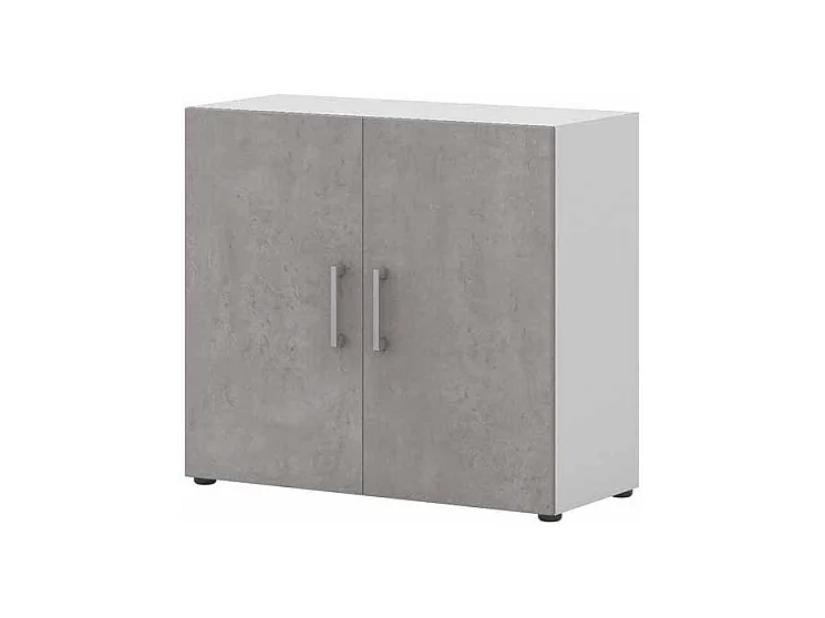 Ordnerschrank in Beton Grau Wei� 70 cm hoch
