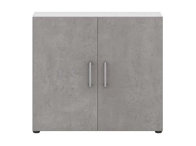 Ordnerschrank in Beton Grau Wei� 70 cm hoch