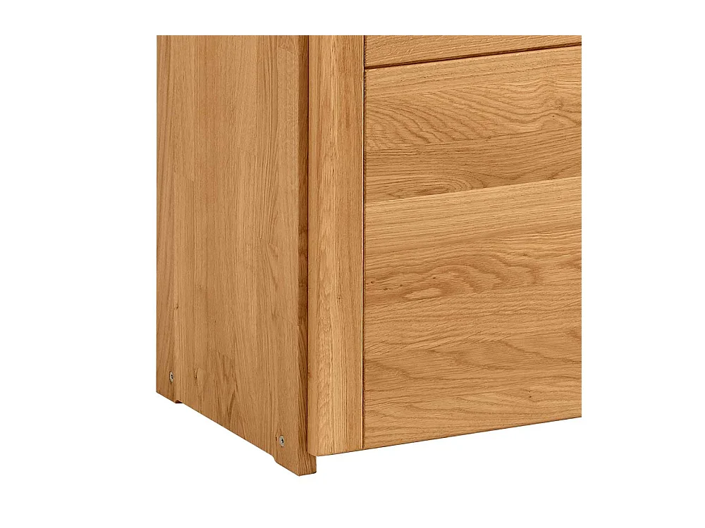 Büroschrank mit zwei Türen aus Wildeiche Massivholz 112 cm hoch