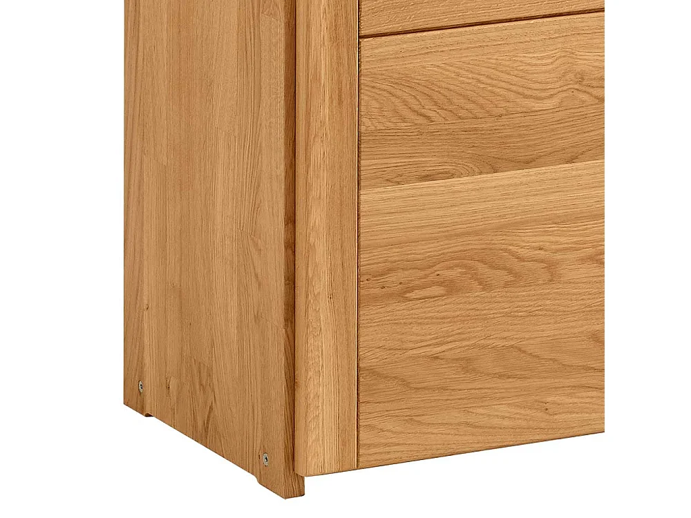 Büroschrank mit zwei Türen aus Wildeiche Massivholz 112 cm hoch