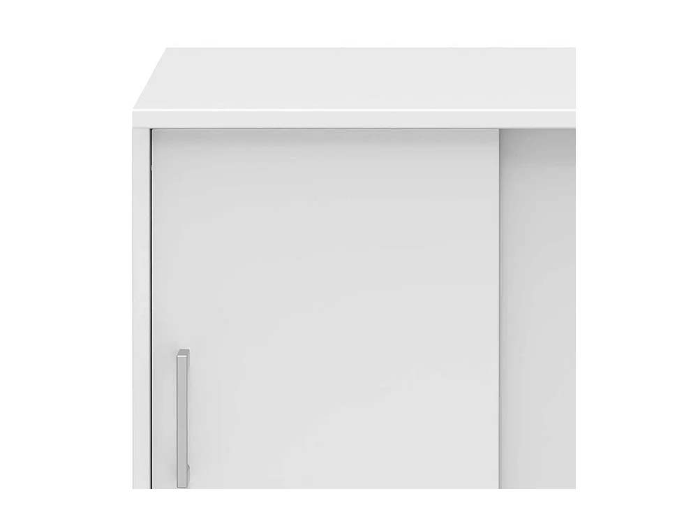 Schiebet�ren B�roschrank in Wei� 80 cm