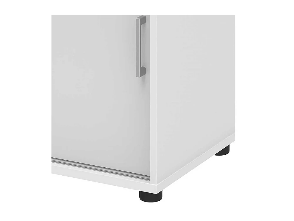 Schiebet�ren B�roschrank in Wei� 80 cm