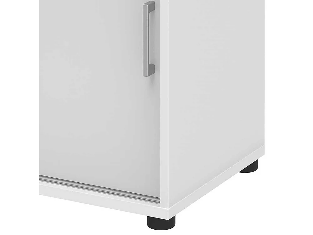 Schiebet�ren B�roschrank in Wei� 80 cm