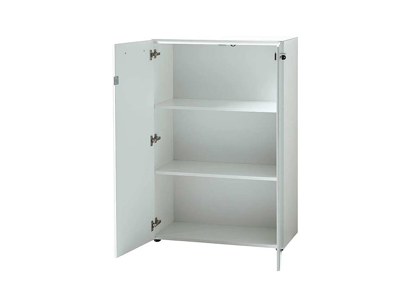 Aktenordnerschrank in Weiß mit Glas beschichtet abschließbar