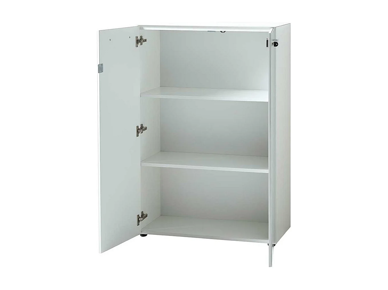 Aktenordnerschrank in Weiß mit Glas beschichtet abschließbar