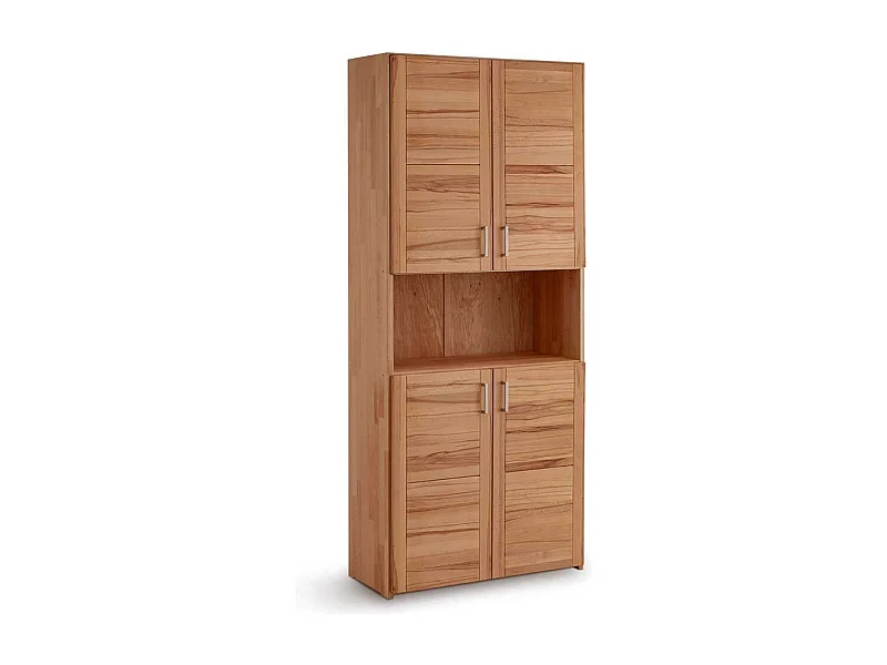 Arbeitszimmerschrank aus Kernbuche und Buche Massivholz 80 cm breit