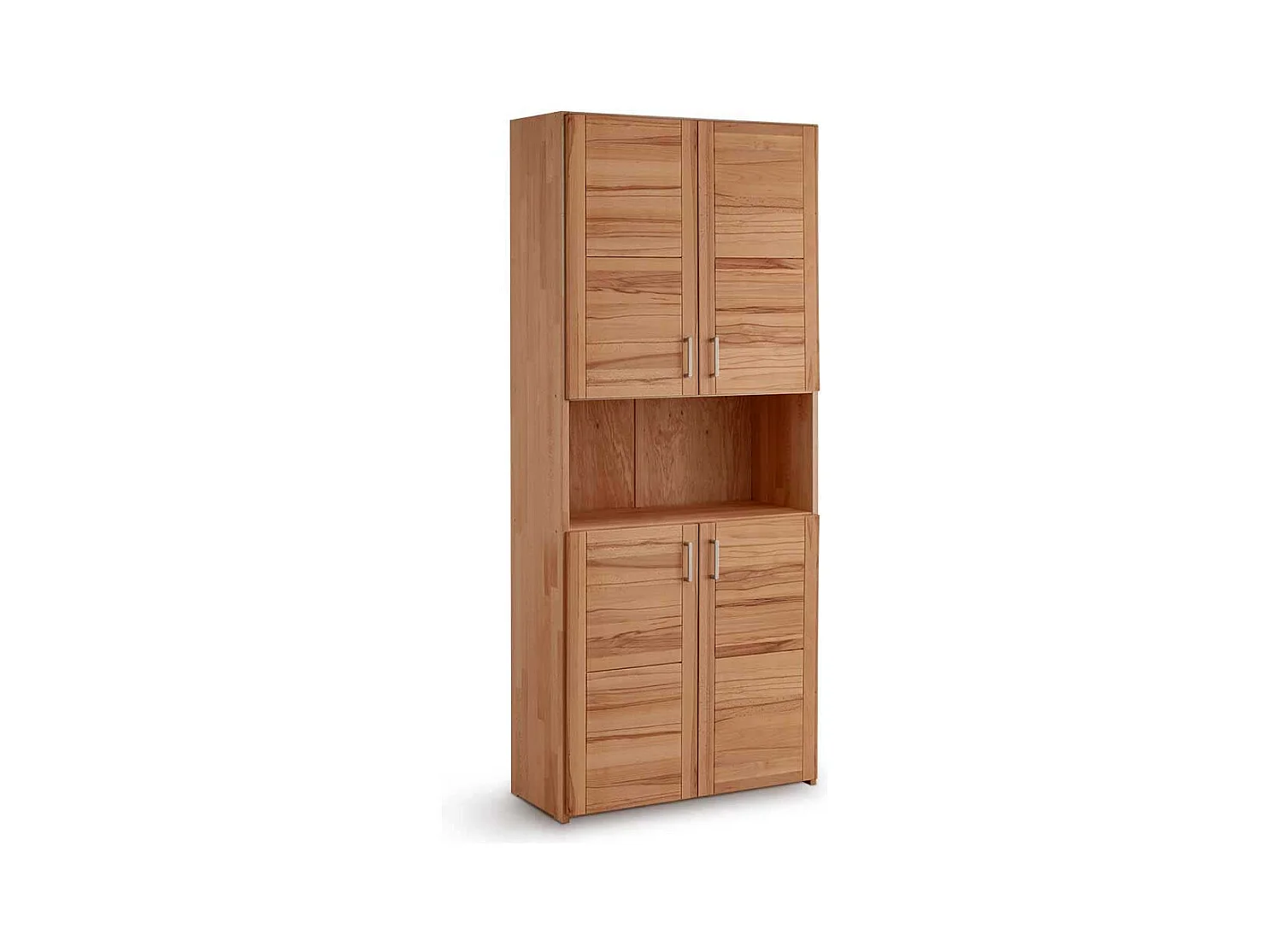 Arbeitszimmerschrank aus Kernbuche und Buche Massivholz 80 cm breit