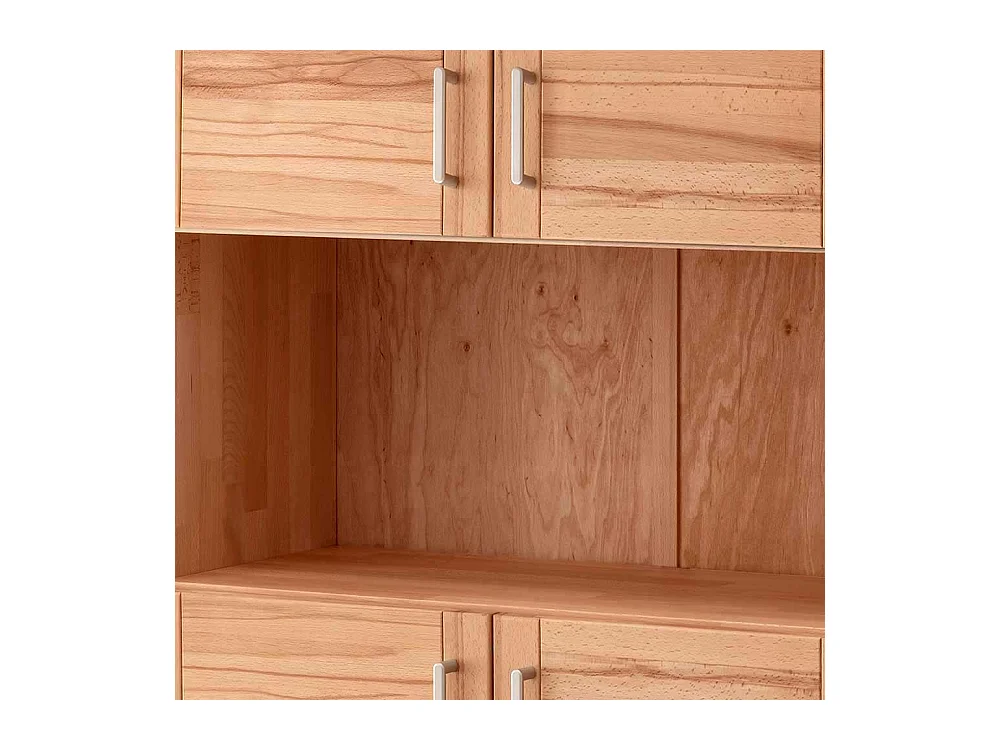 Arbeitszimmerschrank aus Kernbuche und Buche Massivholz 80 cm breit