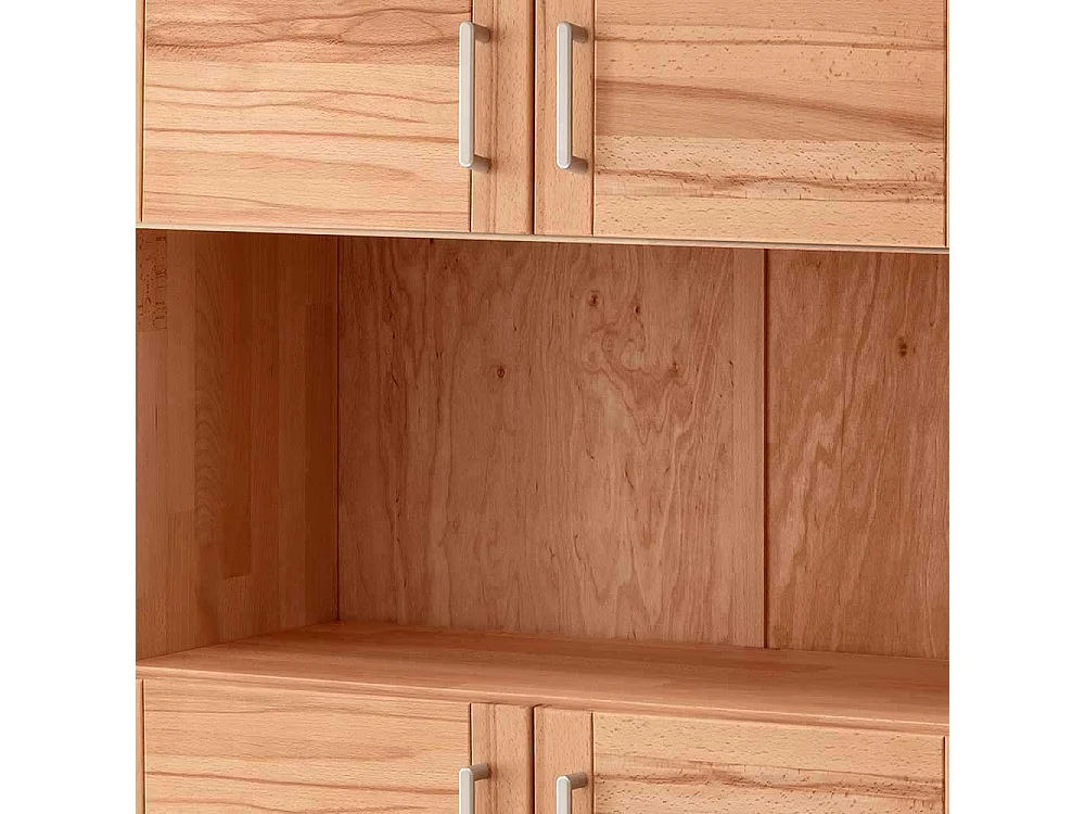 Arbeitszimmerschrank aus Kernbuche und Buche Massivholz 80 cm breit
