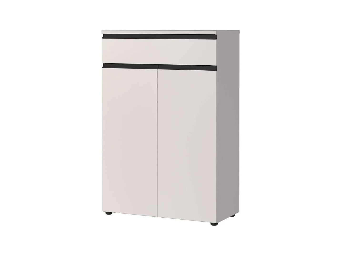 Büroschrank Officeschrank mit einer Schublade und Metallgriffen