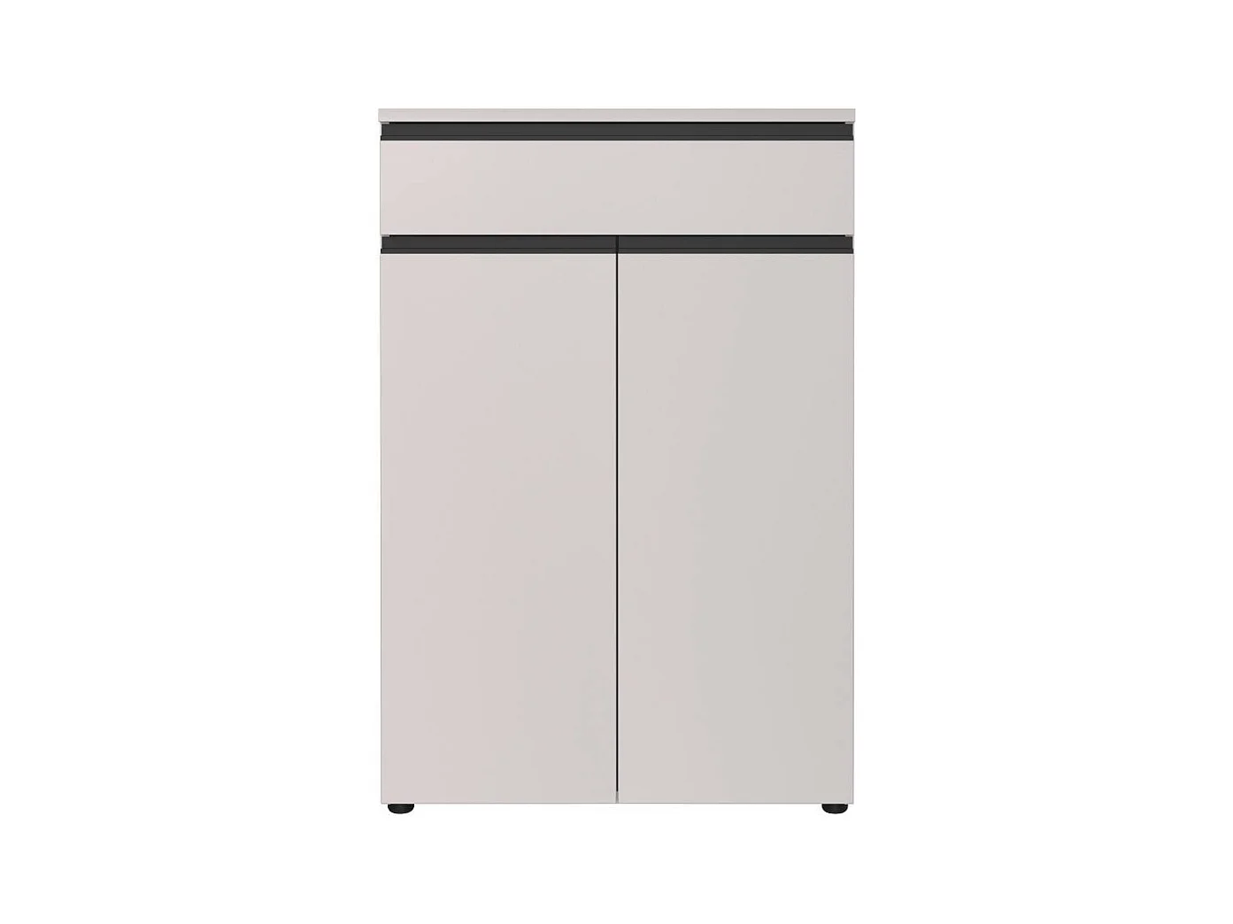 Büroschrank Officeschrank mit einer Schublade und Metallgriffen