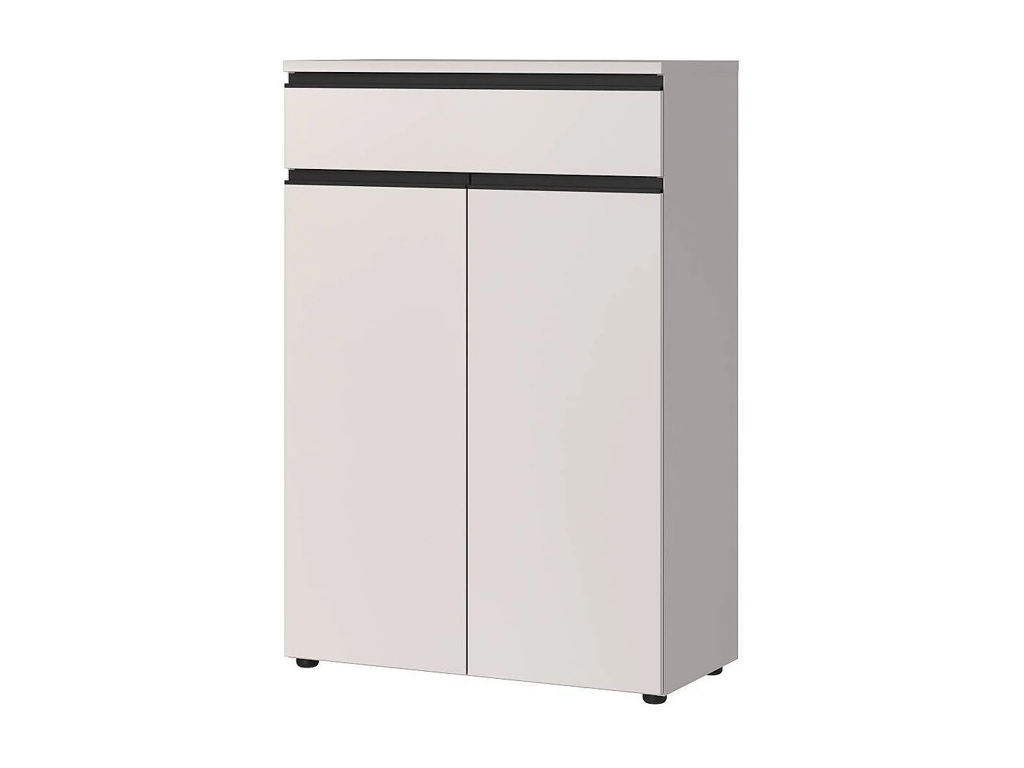 Büroschrank Officeschrank mit einer Schublade und Metallgriffen