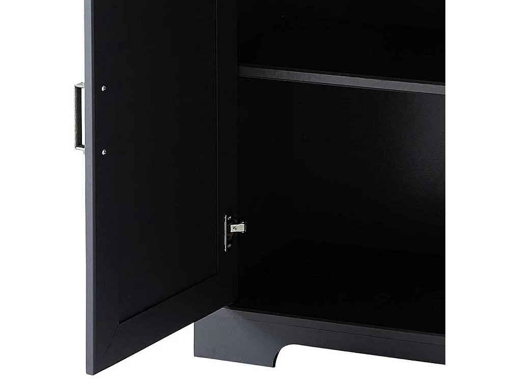 Aktenordnerschrank im Landhausstil Dunkelgrau & Eichefarben