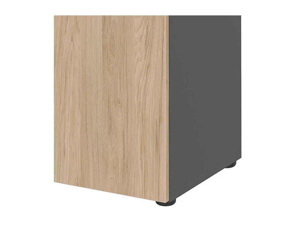 Schmaler Aktenschrank in Hickory Holzoptik & Anthrazit 2 t�rig