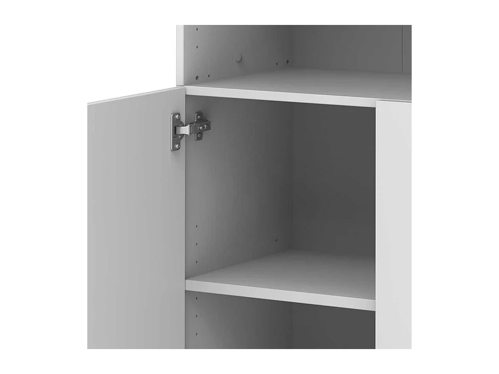 Moderner B�roschrank in Wei� 3 offene F�cher Ordnerh�he