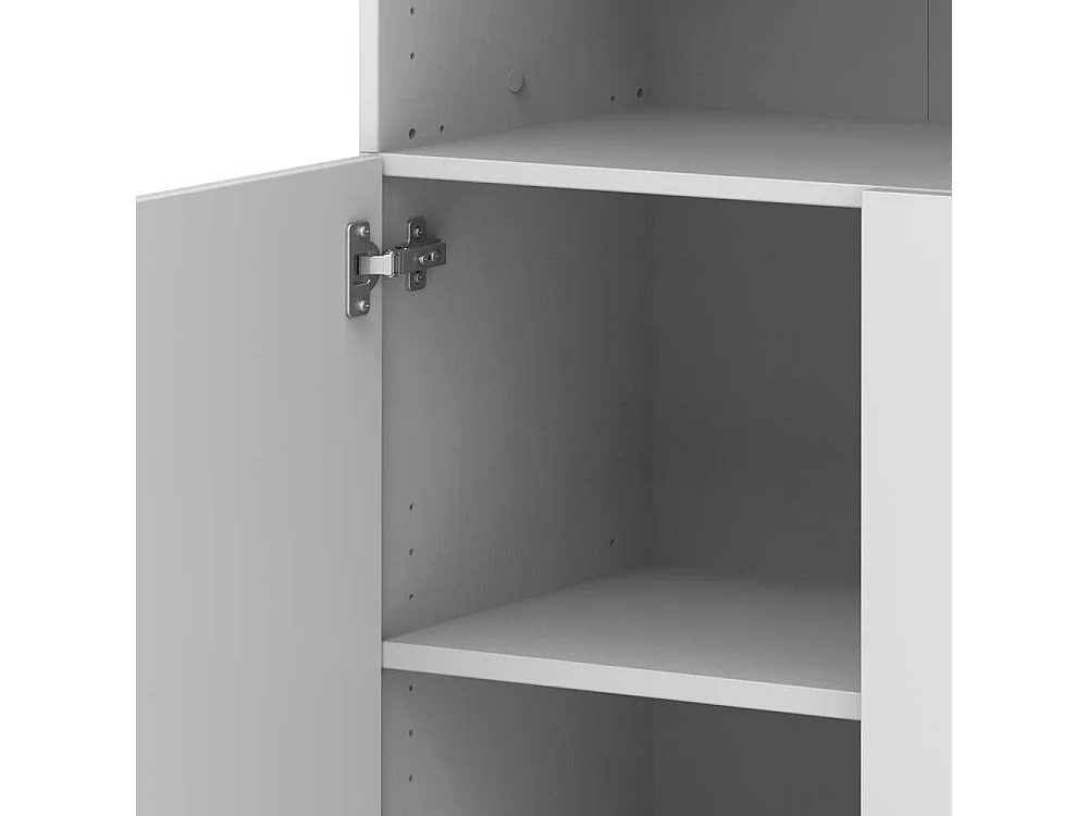 Moderner B�roschrank in Wei� 3 offene F�cher Ordnerh�he