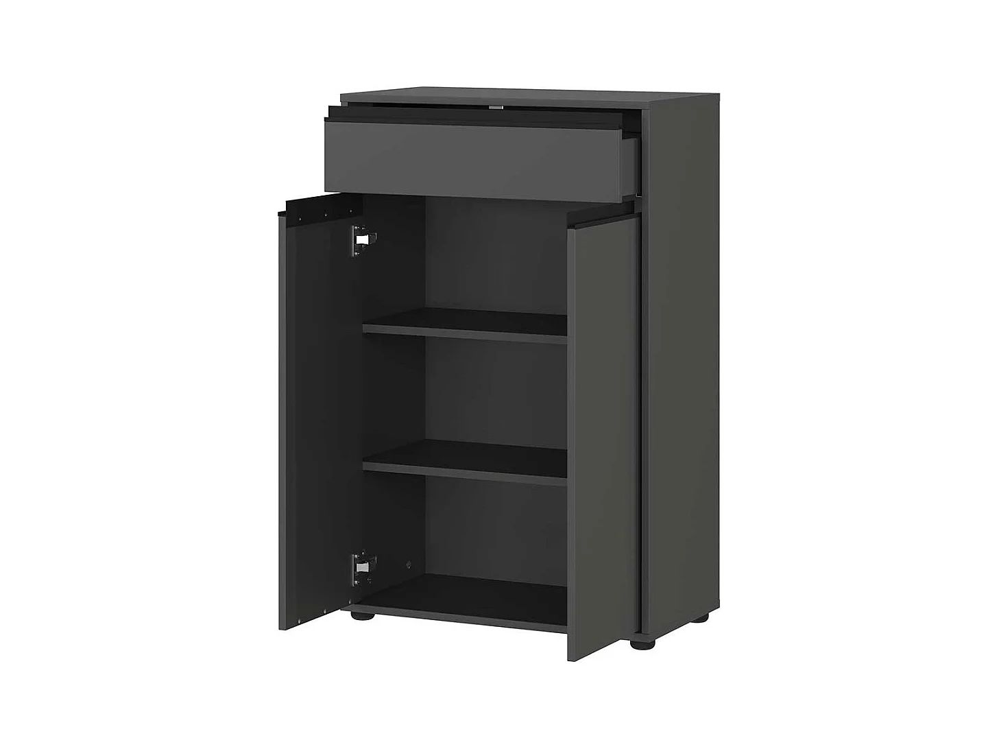 Kommode Badschrank mit einer Schublade und Drehtüren