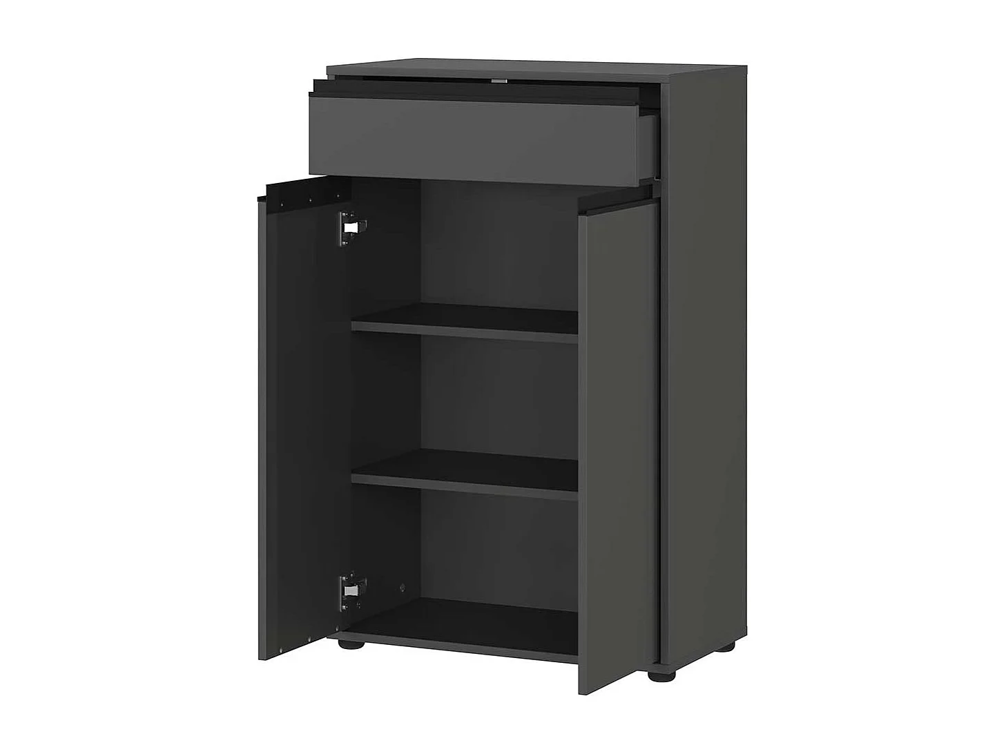 Kommode Badschrank mit einer Schublade und Drehtüren