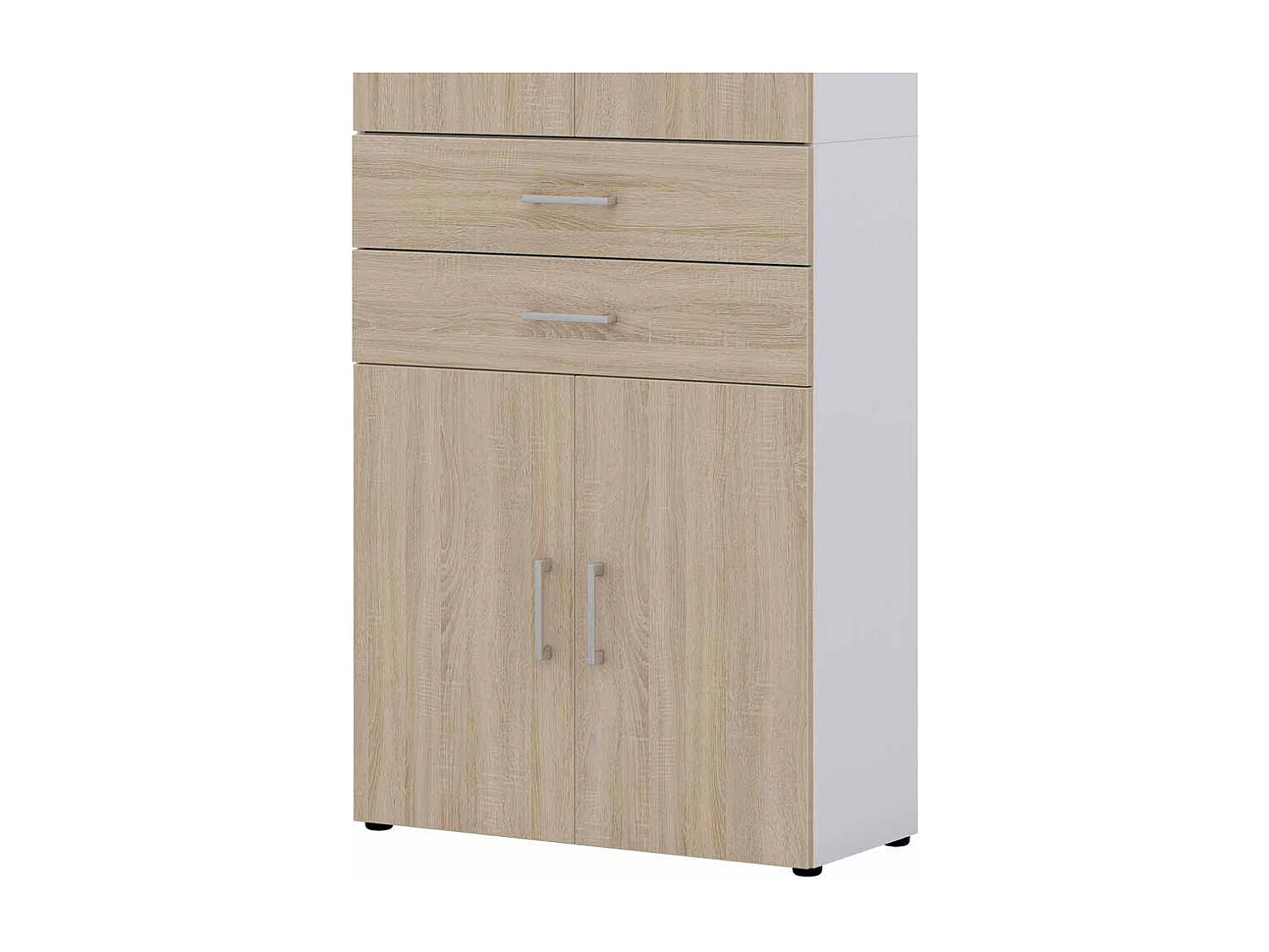 B�roschrank in Wei� Sonoma Eiche 4 T�ren