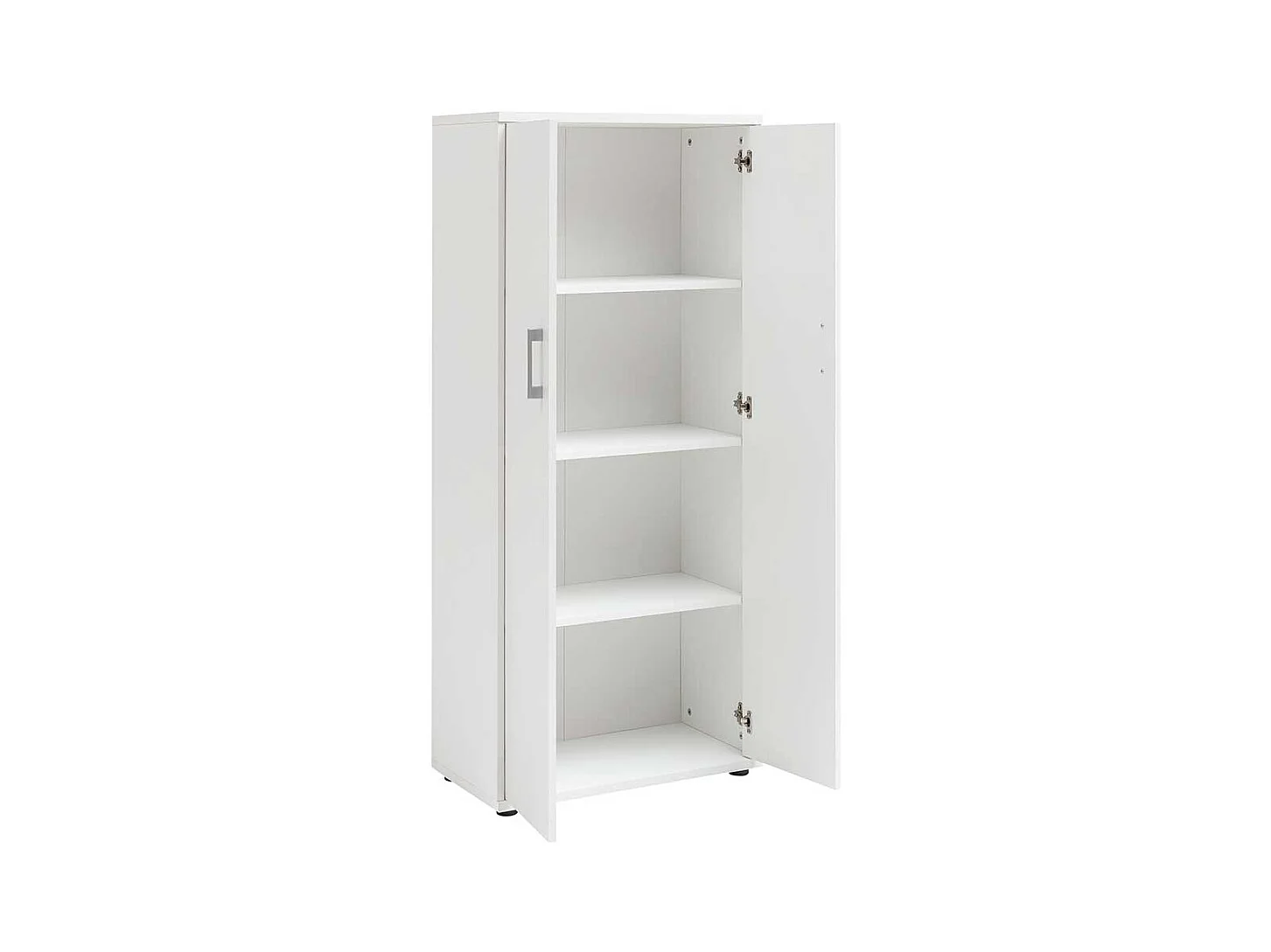 Weißer Officeschrank 2 türig 4 Ordnerhöhen