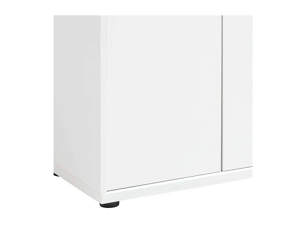 Weißer Officeschrank 2 türig 4 Ordnerhöhen