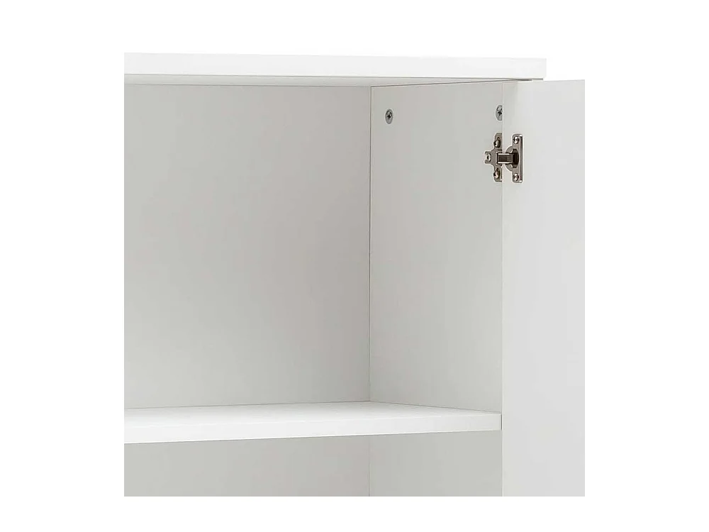 Weißer Officeschrank 2 türig 4 Ordnerhöhen