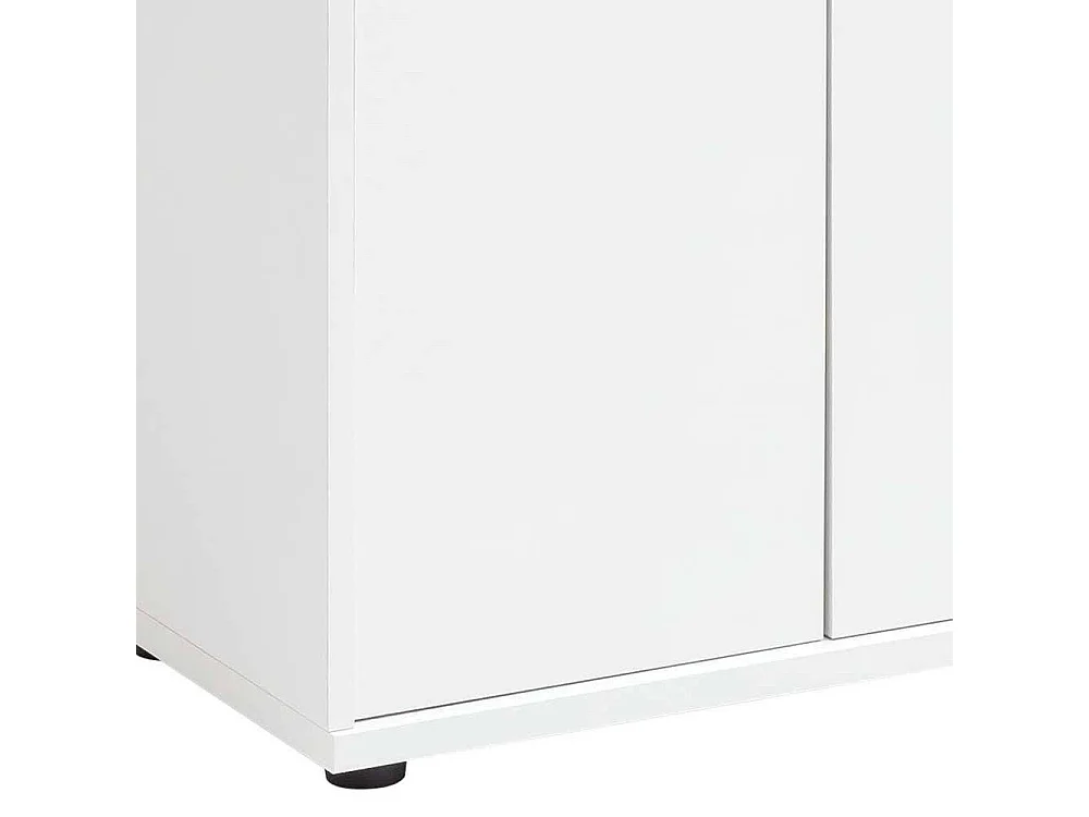 Weißer Officeschrank 2 türig 4 Ordnerhöhen