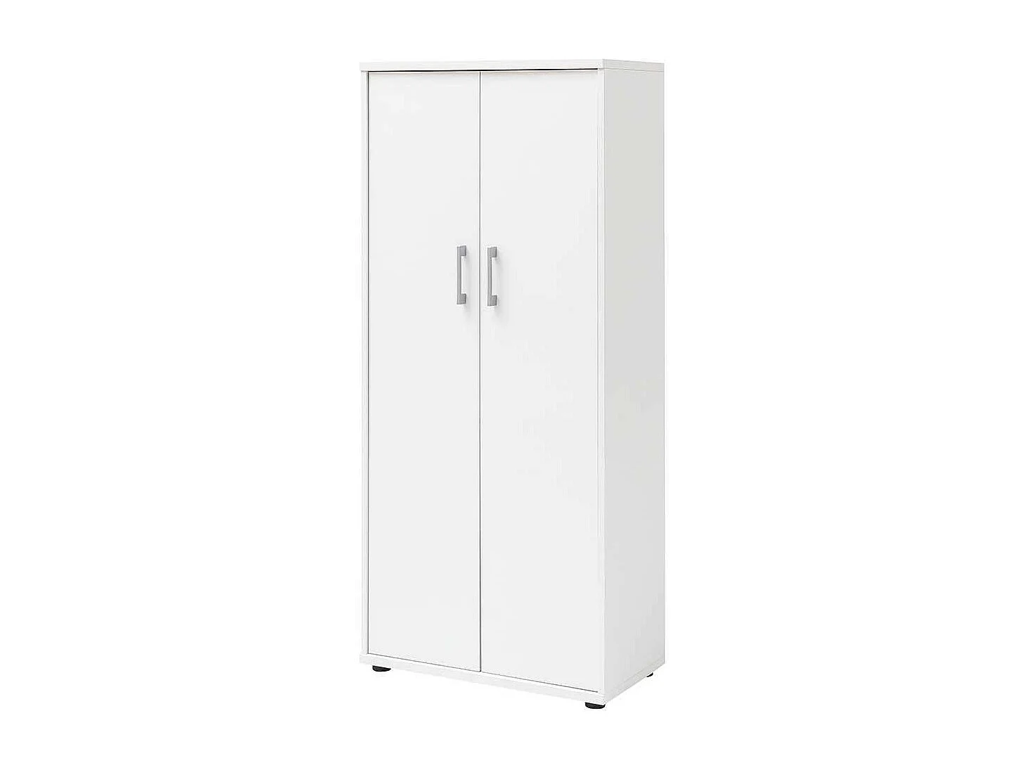 Weißer Officeschrank 2 türig 4 Ordnerhöhen