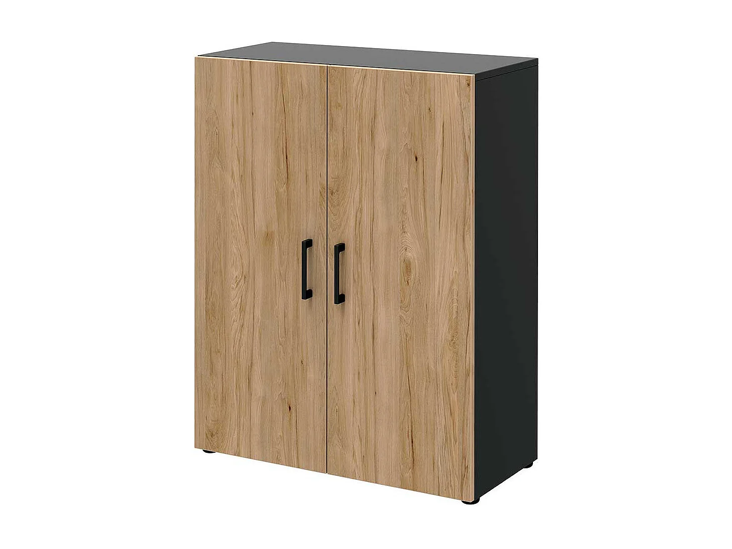 B�roschrank f�r Ordner in Hickory Holzoptik Anthrazit