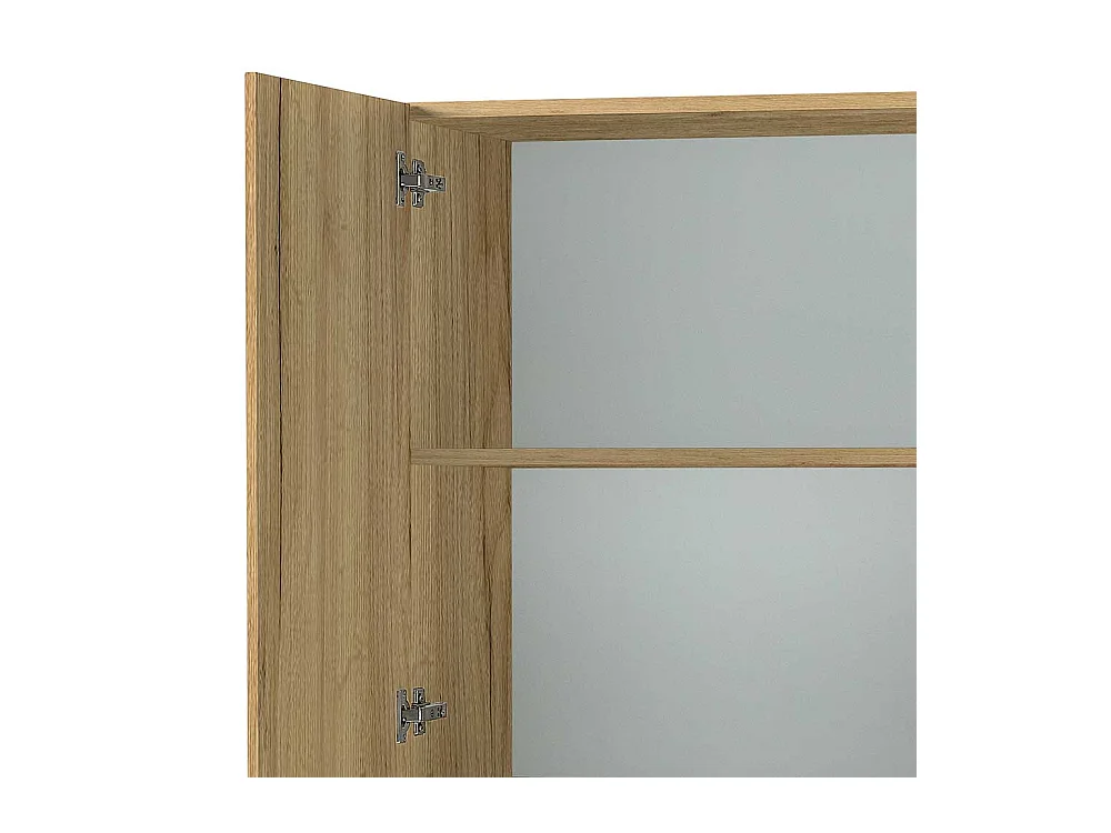 Aktenordnerschrank in Weiß und Wildeiche Optik Glas beschichtet