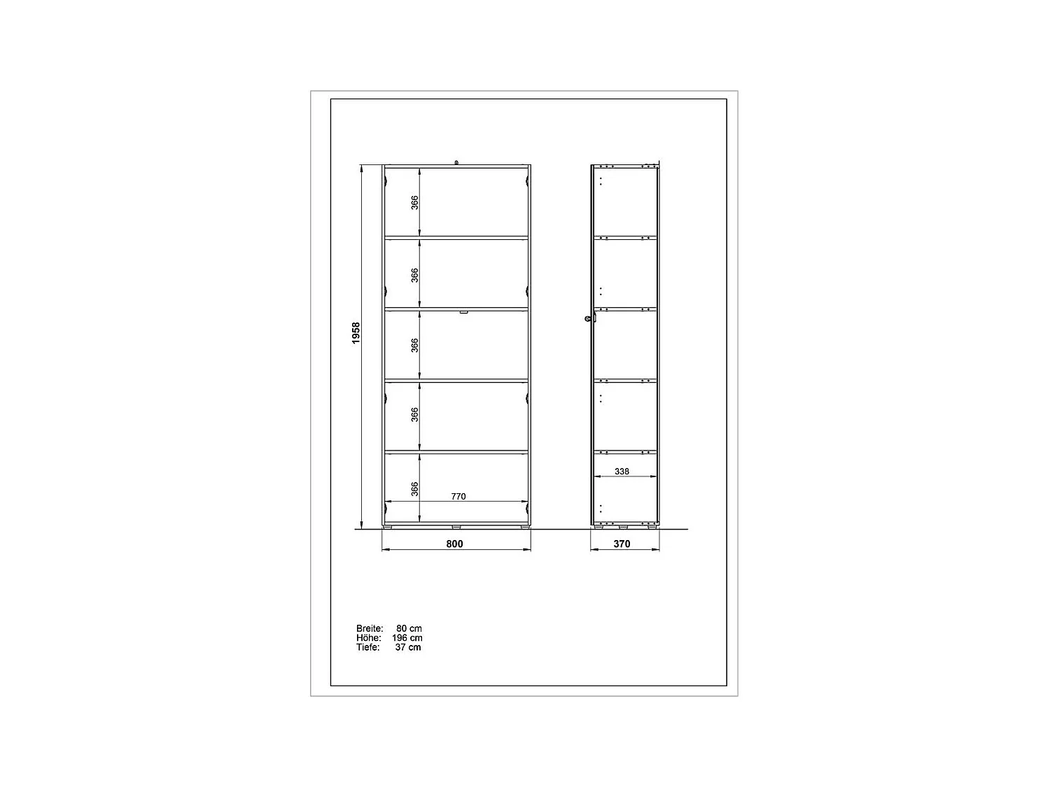 Aktenordnerschrank in Weiß und Wildeiche Optik Glas beschichtet