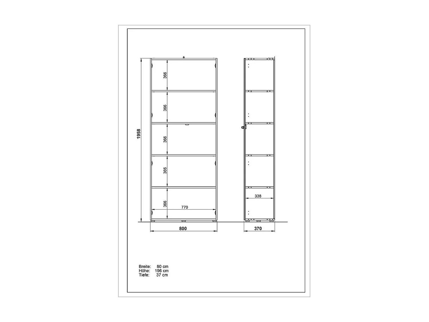 Aktenordnerschrank in Weiß und Wildeiche Optik Glas beschichtet