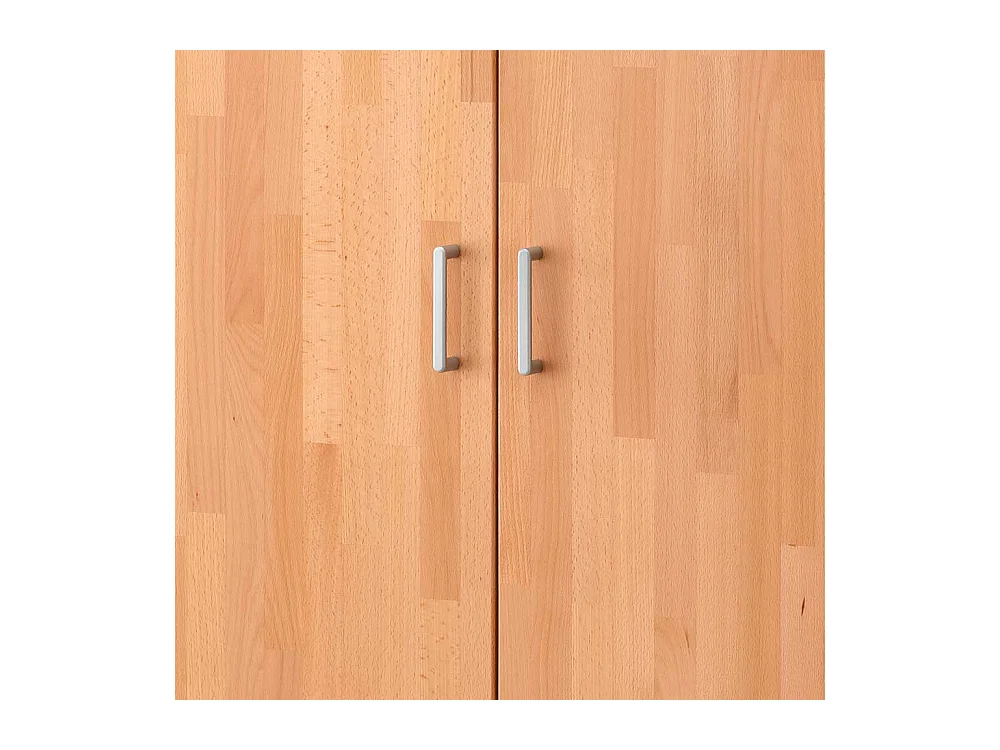 Massivholz Aktenschrank in Buchefarben zwei Drehtüren