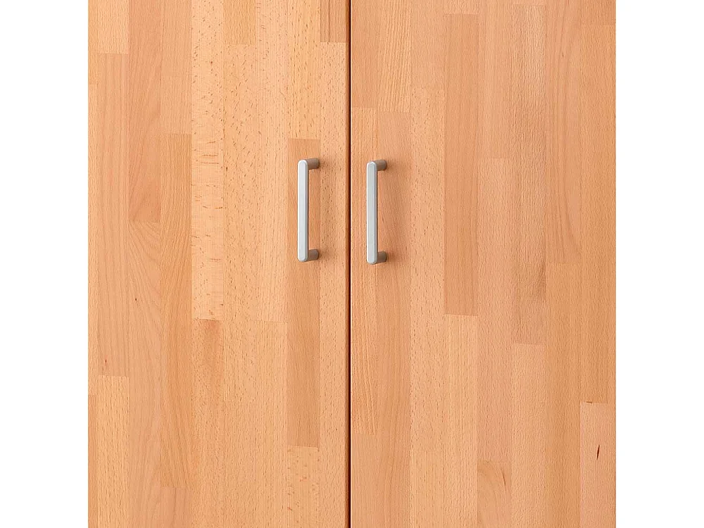 Massivholz Aktenschrank in Buchefarben zwei Drehtüren
