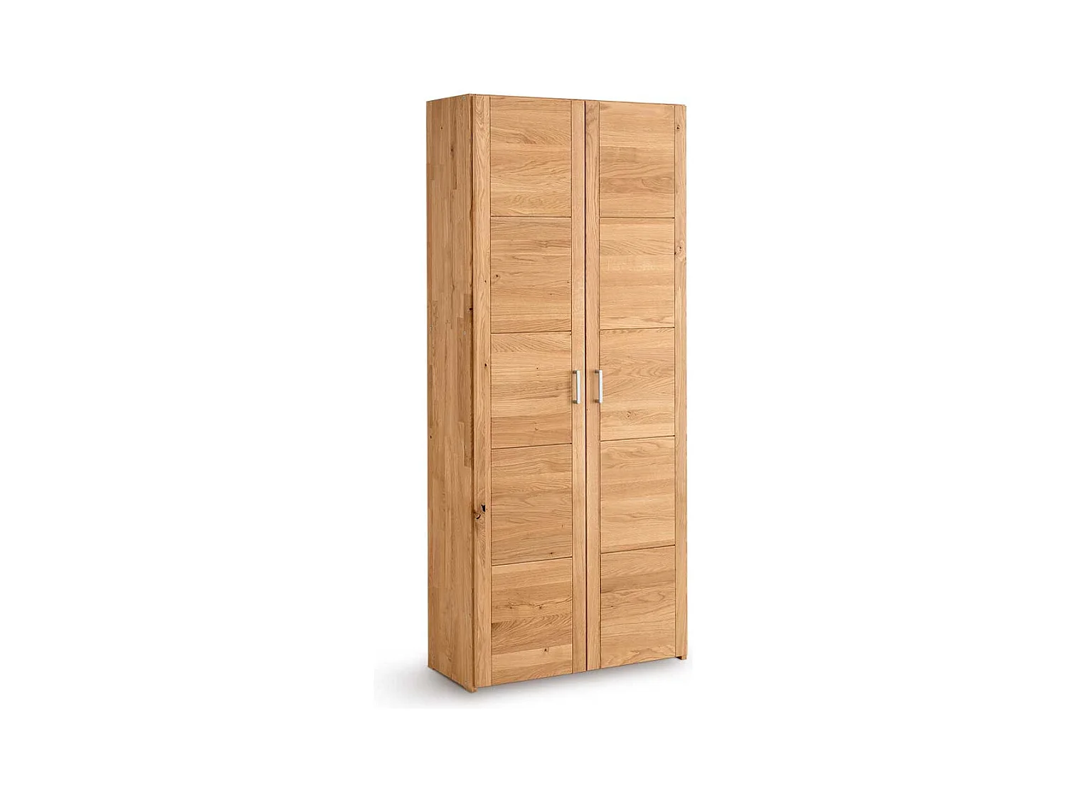 Büroschrank Wildeiche massiv mit Drehtüren 80 cm breit