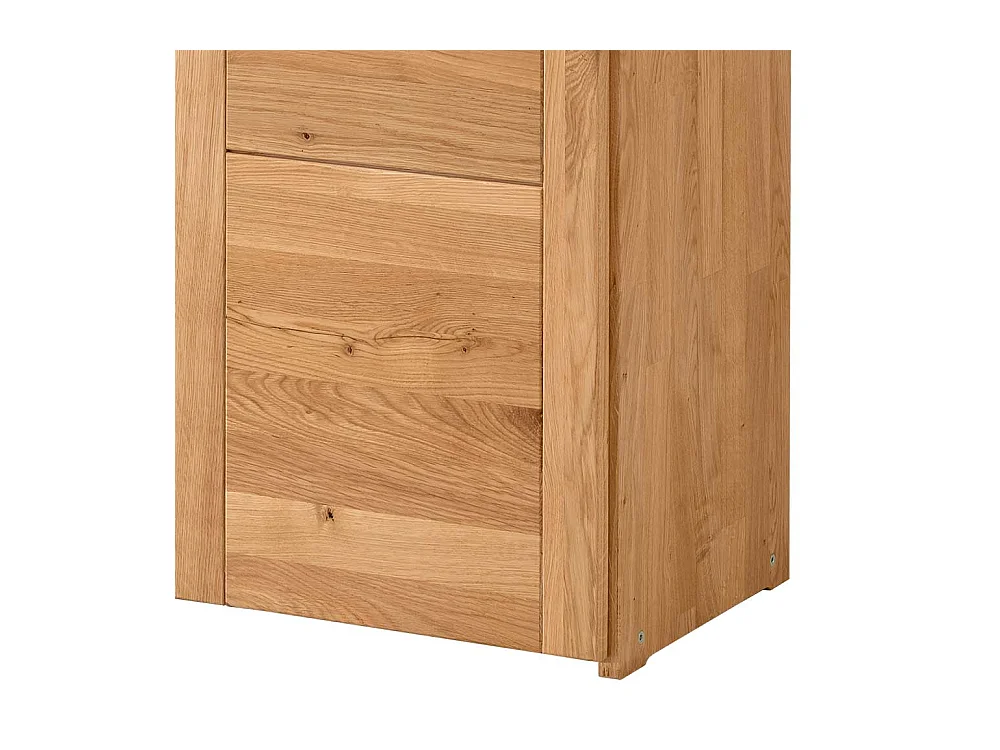 Büroschrank Wildeiche massiv mit Drehtüren 80 cm breit