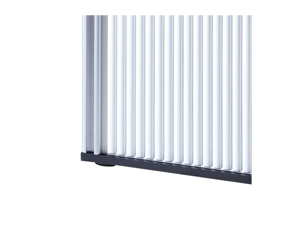 Büroschrank mit Rollo Schwarz Weiß