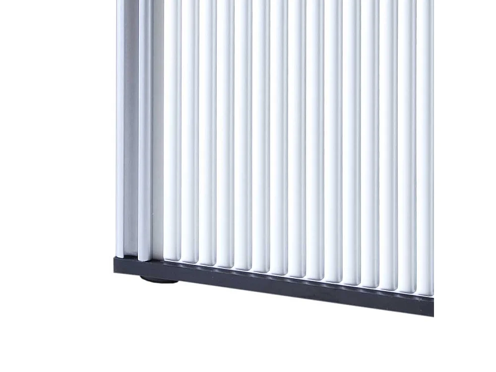 Büroschrank mit Rollo Schwarz Weiß