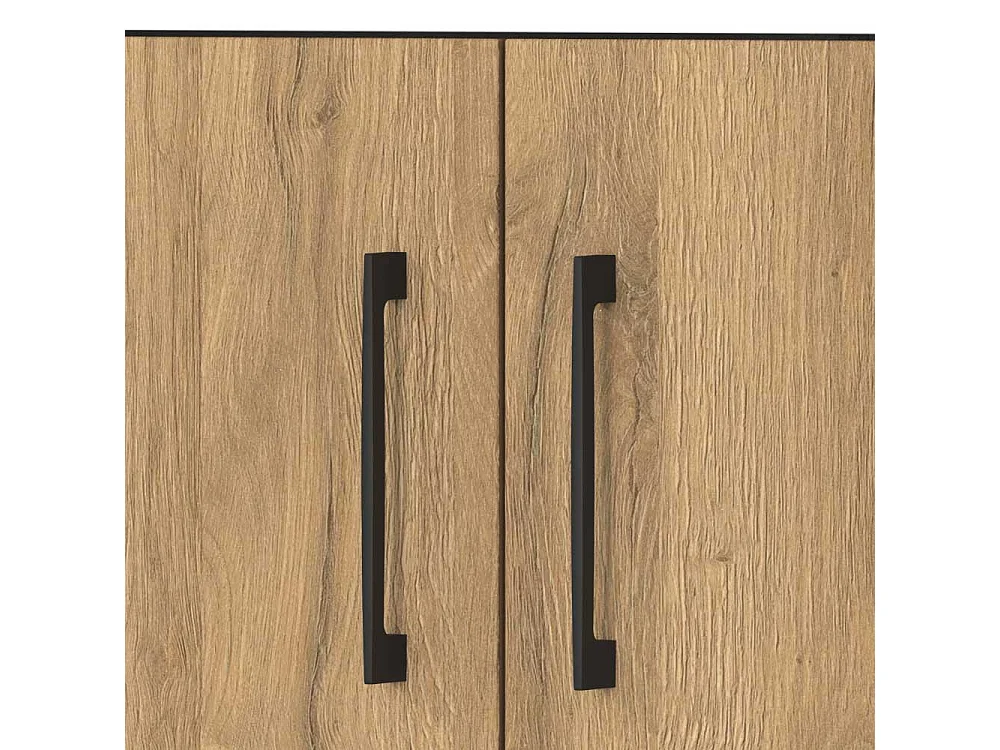 Büroschrank Schrank Büro mit Holzwerkstoff Türen und Metallgriffen