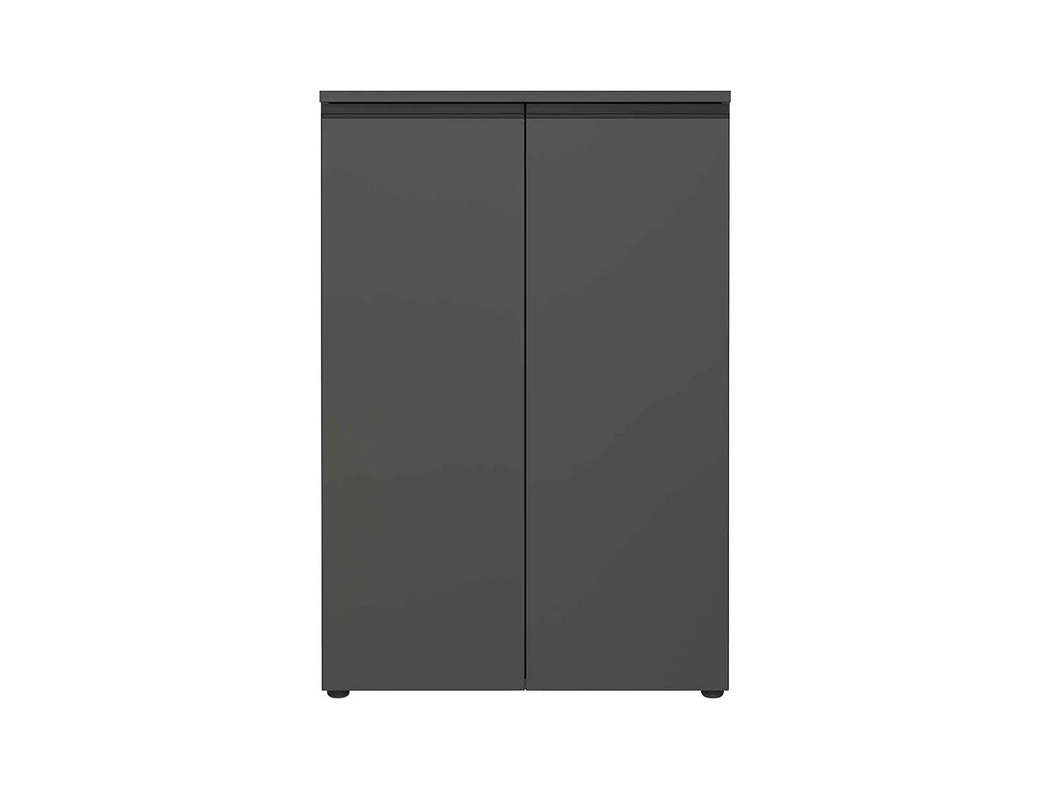 Büroschrank Schrank Büro in Dunkelgrau 120 cm hoch