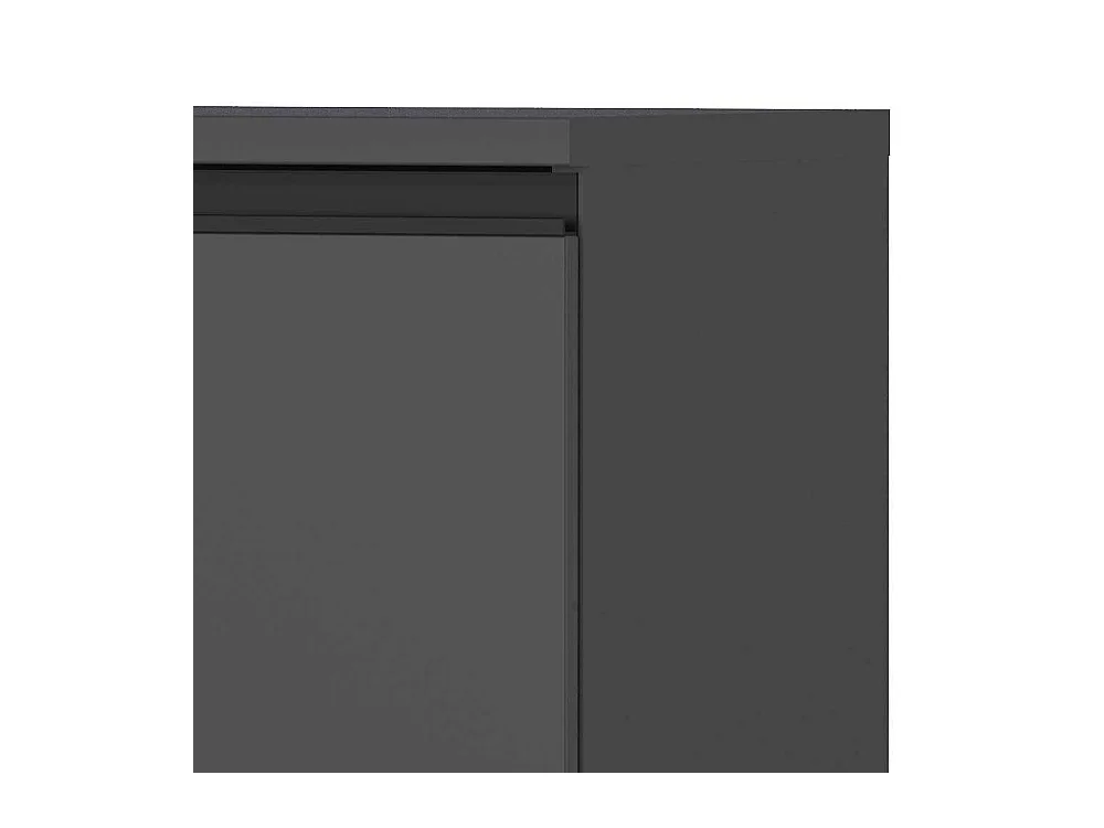 Büroschrank Schrank Büro in Dunkelgrau 120 cm hoch