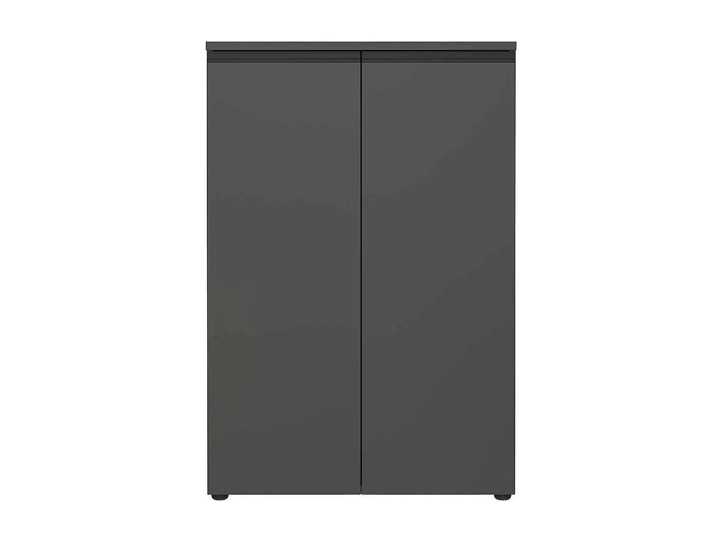 Büroschrank Schrank Büro in Dunkelgrau 120 cm hoch