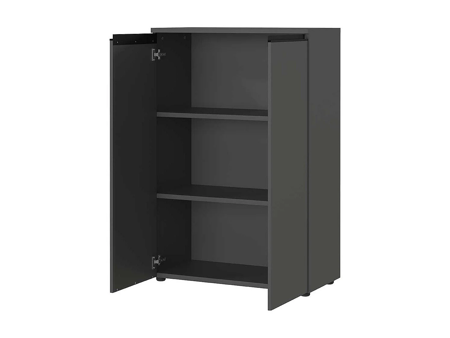 Büroschrank Schrank Büro in Dunkelgrau 120 cm hoch