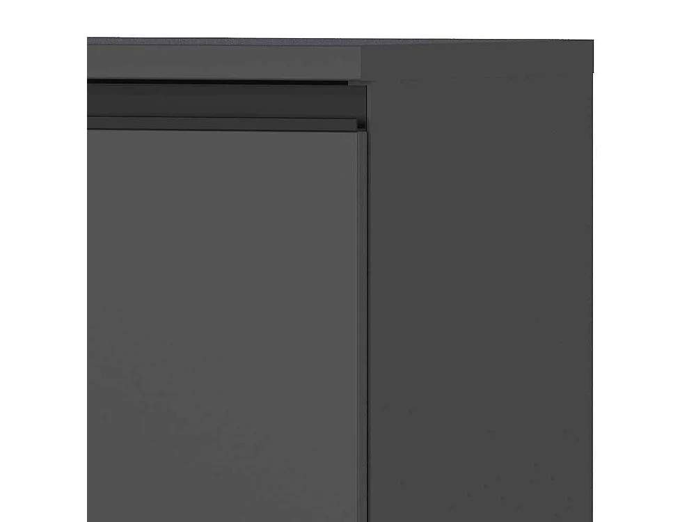 Büroschrank Schrank Büro in Dunkelgrau 120 cm hoch