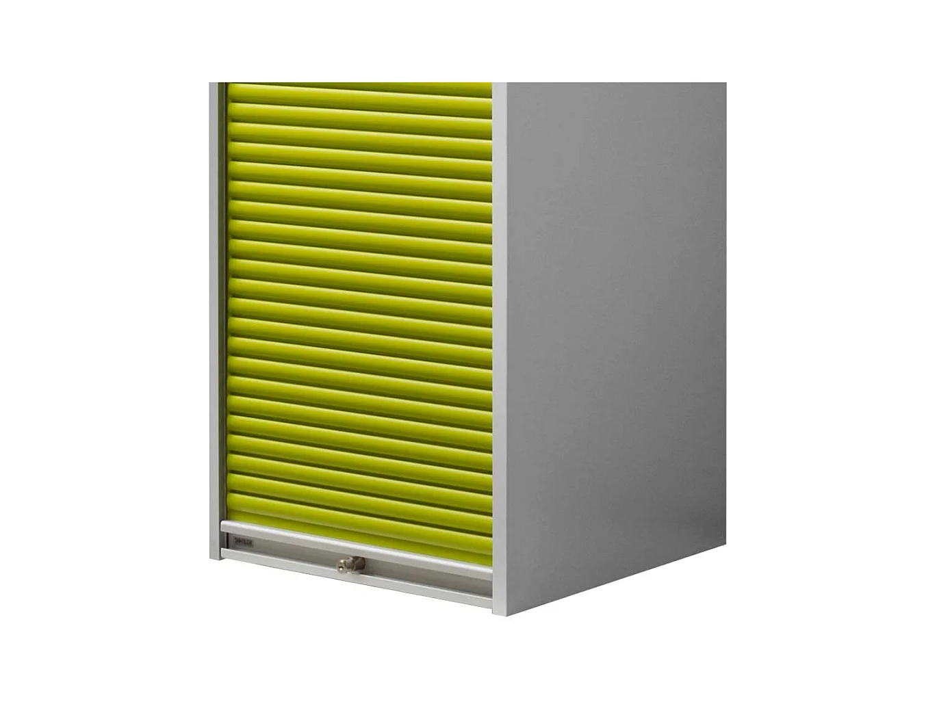 Rolloschrank für Büro Grün Silber