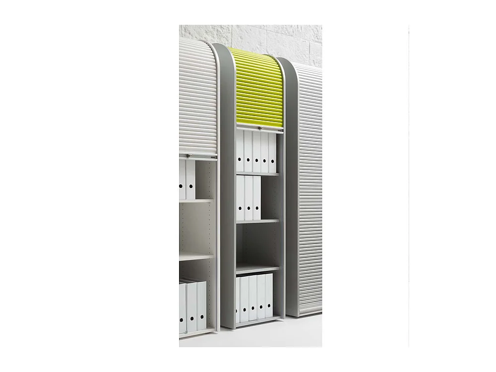 Rolloschrank für Büro Grün Silber