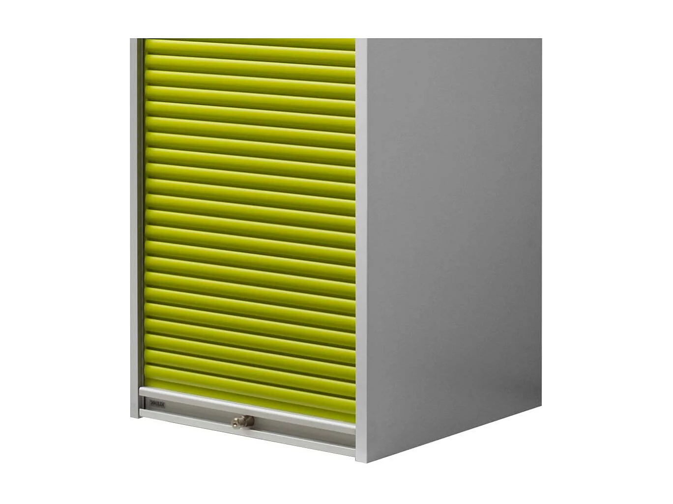 Rolloschrank für Büro Grün Silber