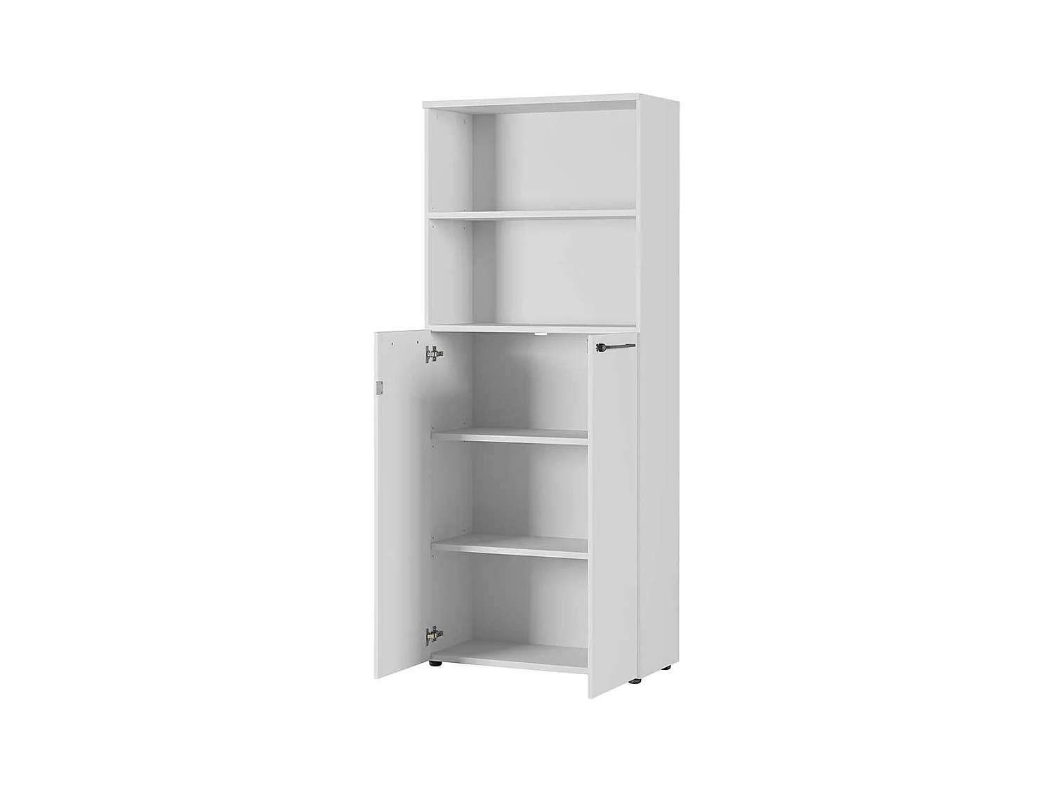 Abschließbarer Büroschrank in Lichtgrau 80 cm breit