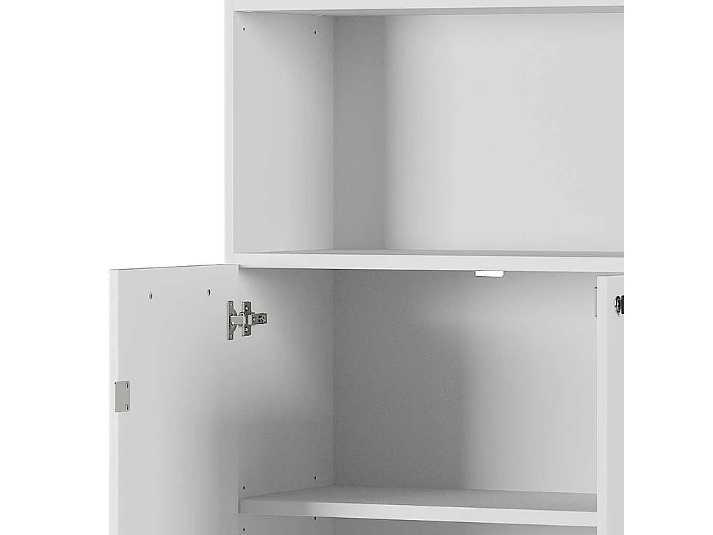 Abschließbarer Büroschrank in Lichtgrau 80 cm breit